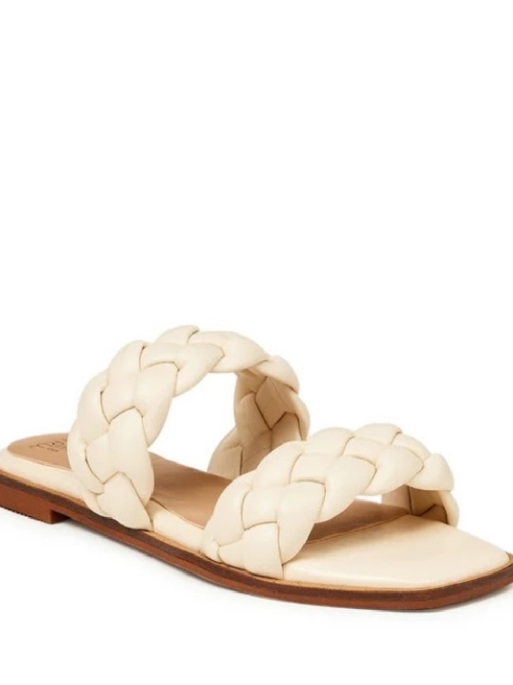 Time and Tru Women's Ivory Braided Sandals Sz 7 Wide